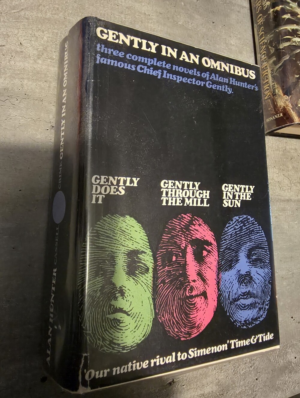 Vintage hardcover omnibus edition titled Gently in an Omnibus by Alan Hunter,